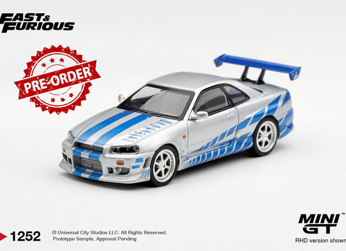 Load image into Gallery viewer, (Pre-order) Mini GT #1252 Nissan Skyline GT-R  C-West 2 Fast 2 Furious F &amp; F
