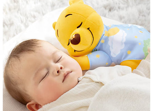 Load image into Gallery viewer, Takara Tomy Disney Baby Gussuri Sleeping w/ Melody Music Winnie the Pooh Plush
