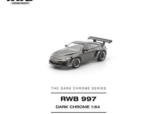 Load image into Gallery viewer, (Pre-order) POP RACE 1/64 RWB 997 DARK CHROME Diecast Model Car #PRDC-011
