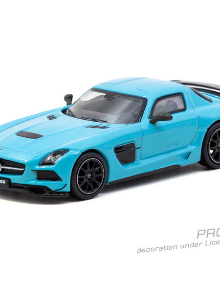 (Pre-order)Tarmac Works 1/64 Mercedes-Benz SLS AMG Coupé Black Series Matte Blue