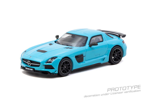 Load image into Gallery viewer, (Pre-order)Tarmac Works 1/64 Mercedes-Benz SLS AMG Coupé Black Series Matte Blue
