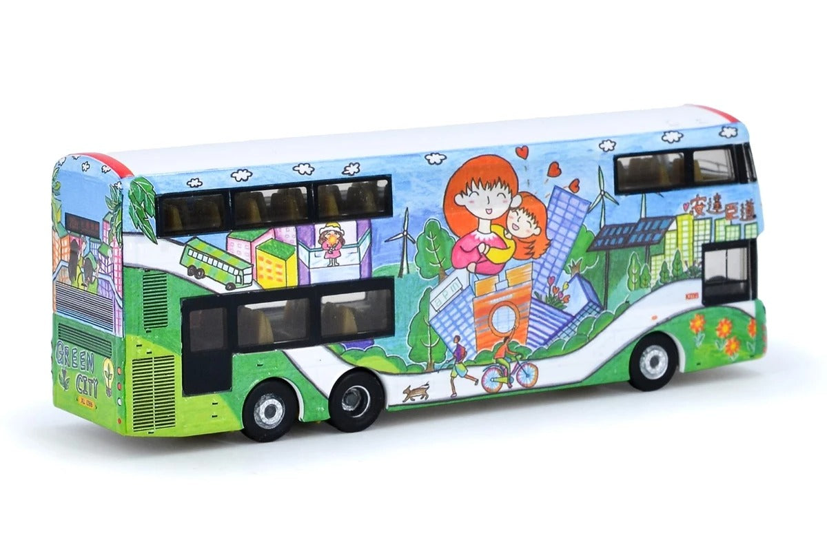 Tiny City Die-cast Model Car - KMB VOLVO B8L WRIGHT Go Green, Anderson (213X)