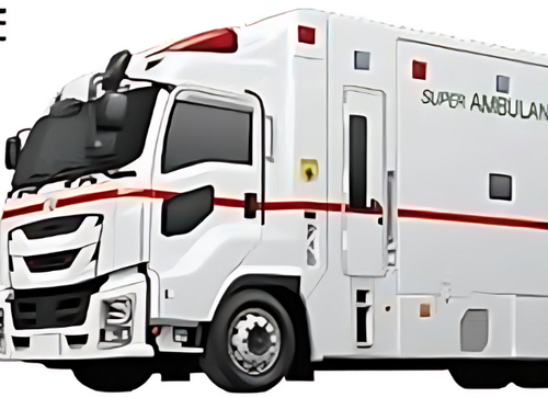 Load image into Gallery viewer, Takara Tomy Tomica No.144 Giga Super Ambulance Diecast Model Car
