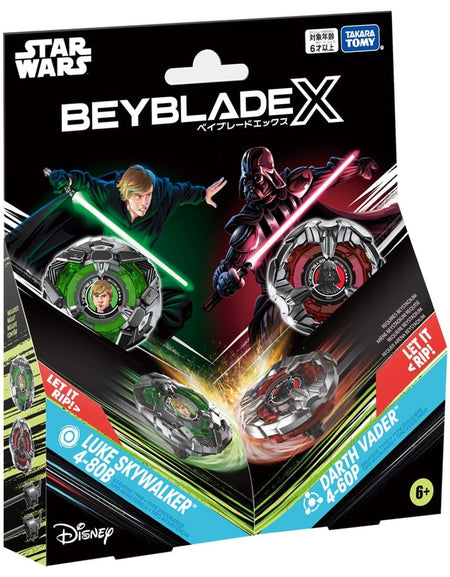 (In Stock)Takara Tomy Beyblade X BX-00 Luke Skywalker and Darth Vader Set 4-80B