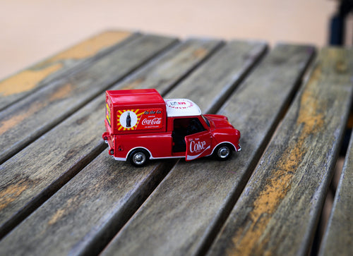 Load image into Gallery viewer, Tiny City Die-cast Model Car - 1/50 Morris Mini Pickup Coca-Cola

