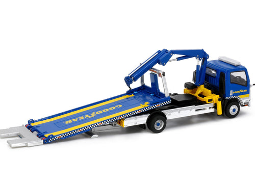 Load image into Gallery viewer, Tiny City Die-cast Model Car - ISUZU N Series Flatbed Tow Truck w/ Crane Good Yr
