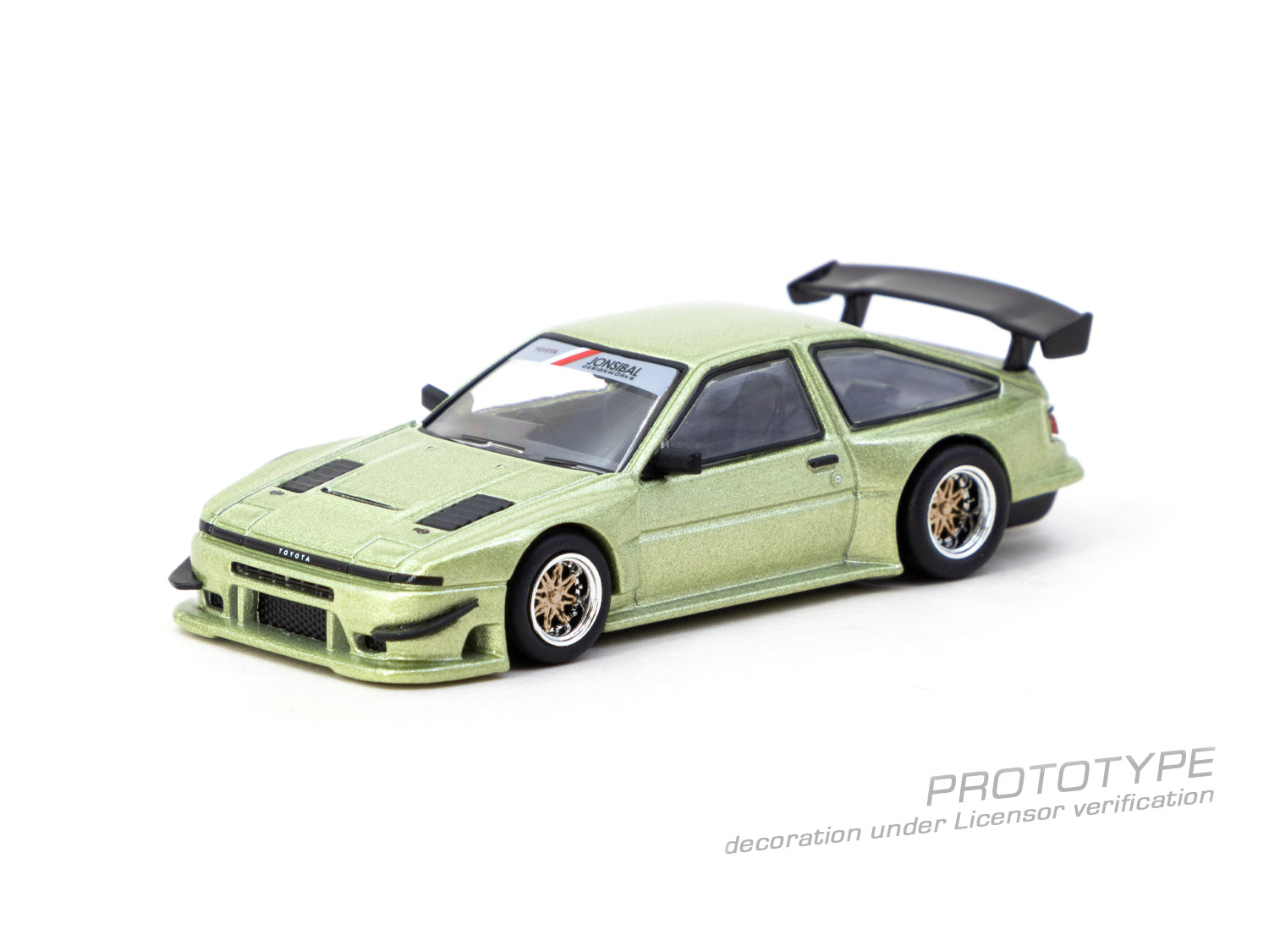 Tarmac Works 1/64 Toyota Sprinter Trueno AE86 Widebody Green Model