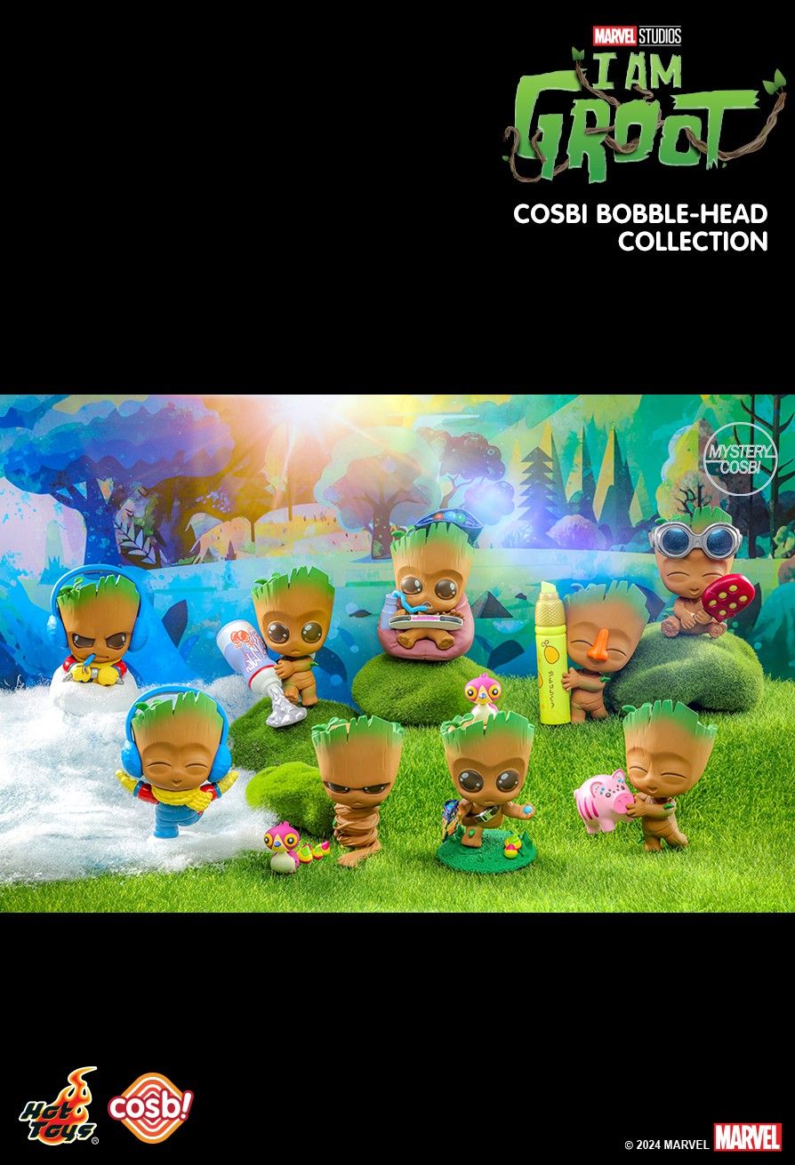 Hot Toys Disney I Am Groot Cosbi Bobble-Head Collection 2 Full Set