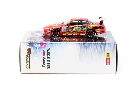 Tarmac Works 1/64 Vertex Ridge TE3006 Soarer Chrome Red Special Edition Car