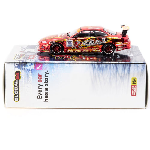 Tarmac Works 1/64 Vertex Ridge TE3006 Soarer Chrome Red Special Edition Car