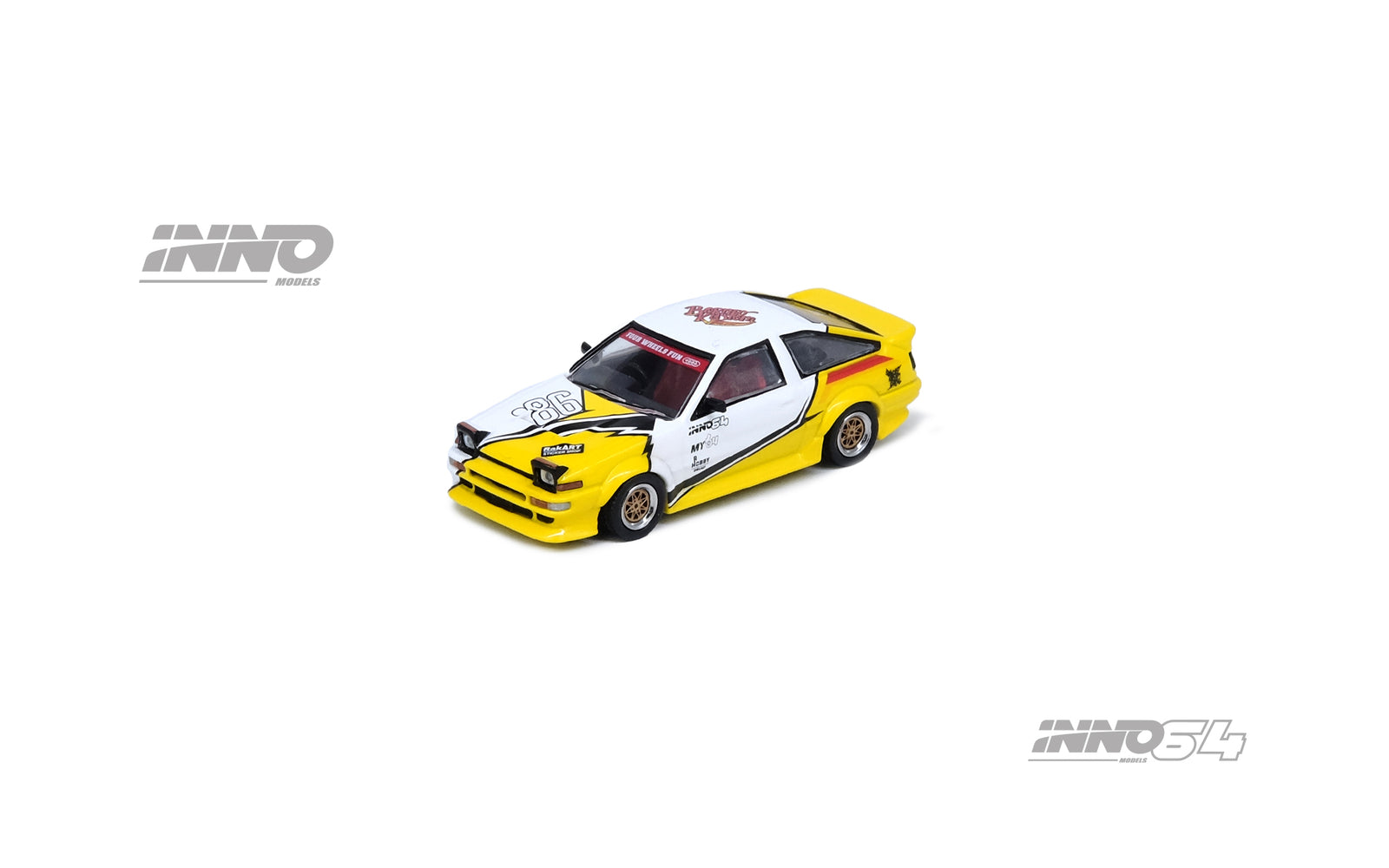 INNO64 MODEL 1/64 TOYOTA SPRINTER TRUENO AE86  Brunei Diecast Kustom 2024