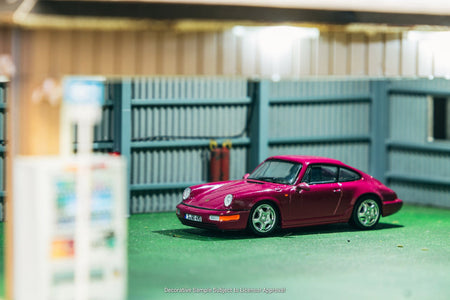 Tarmac Works 1/64 Porsche 911 964 RS  Ruby Star Diecast Model Car
