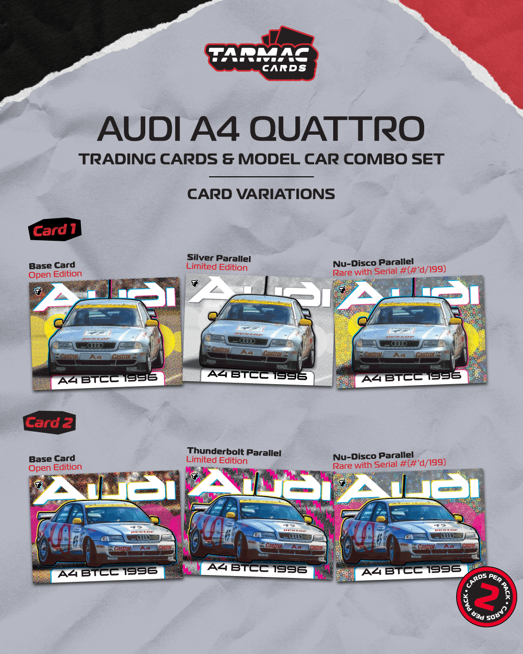 (Pre-order) Tarmac Works 1/64 Audi A4 quattro BTCC 1996 Champion Frank Biela