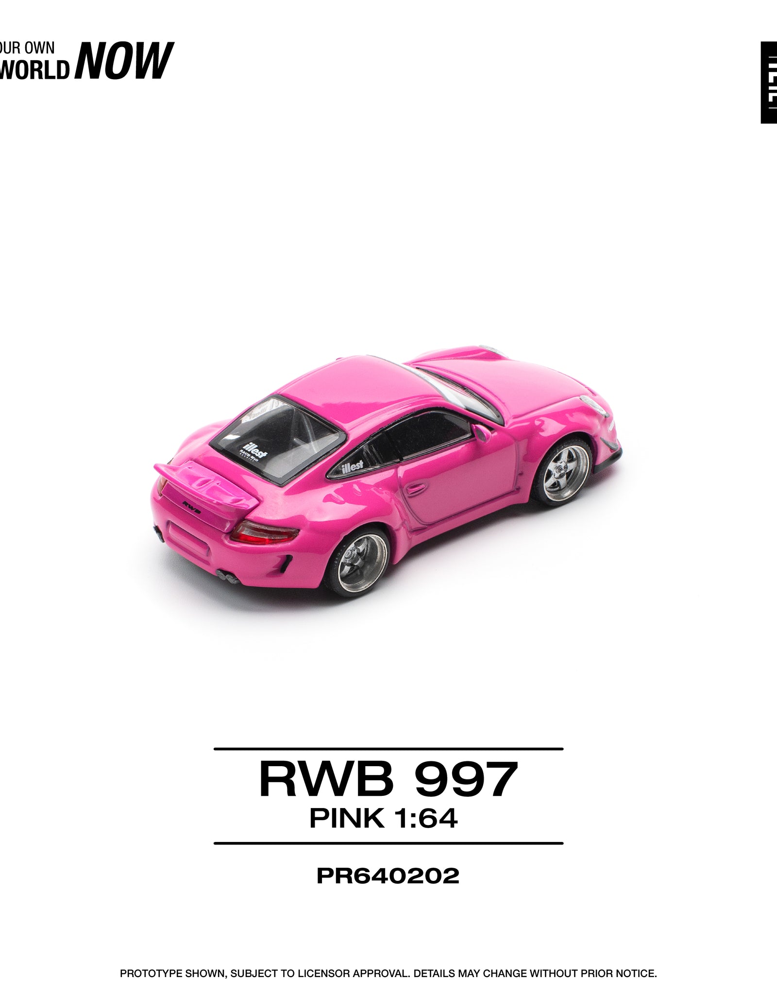 POPRACE 1/64 RWB 997 - PINK Diecast model car