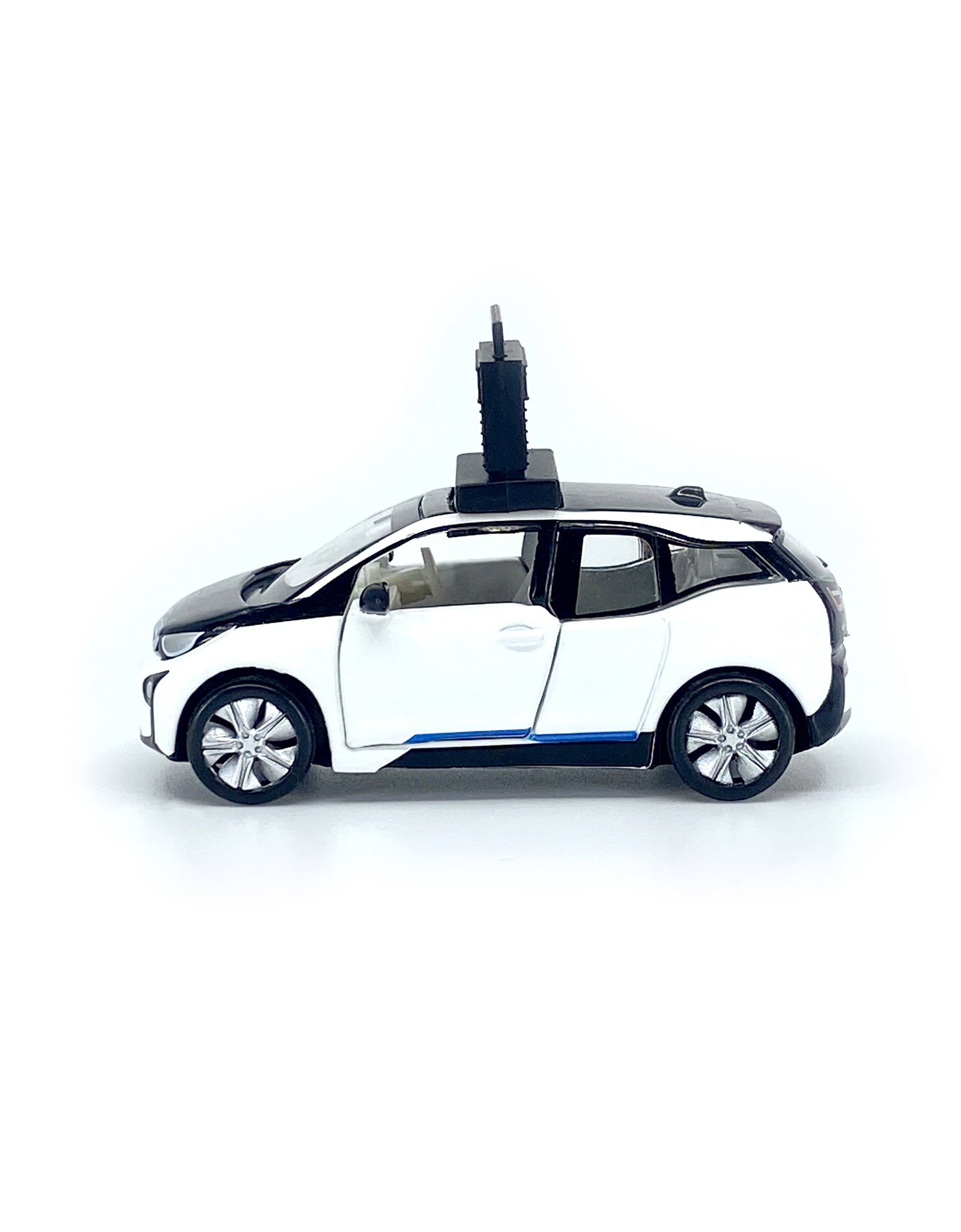 TINY HK #161 BMW i3 Marathon Clock Car (Capparius White) Diecast Car w/ sticker
