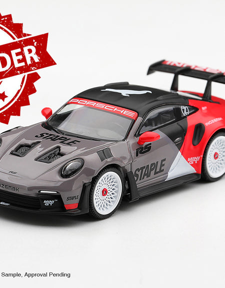 (Pre-order) Mini GT #1353 Porsche 911 GT3 RS STAPLE x INOZETEK Diecast Model Car