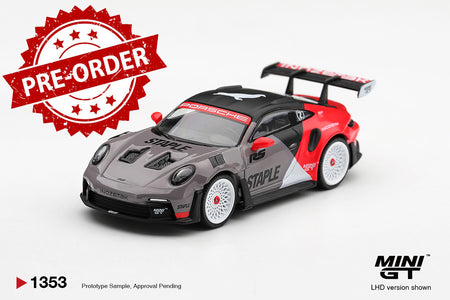 (Pre-order) Mini GT #1353 Porsche 911 GT3 RS STAPLE x INOZETEK Diecast Model Car