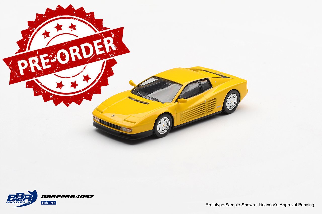 (Pre-order) BBR 1/64 1989 Ferrari Testarossa Giallo Modena Diecast Model Car