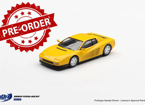 Load image into Gallery viewer, (Pre-order) BBR 1/64 1989 Ferrari Testarossa Giallo Modena Diecast Model Car
