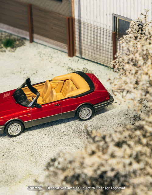 Load image into Gallery viewer, Tarmac Works 1/64 Saab 900 Turbo Convertible Red Diecast Model Car
