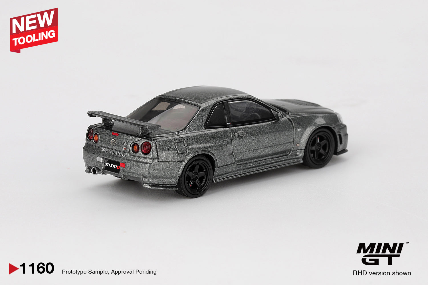 MINI GT #1160 Nissan Skyline GT-R Dark Metal Gray NISMO BNR34 CRS