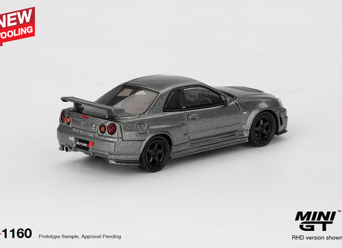 Load image into Gallery viewer, MINI GT #1160 Nissan Skyline GT-R Dark Metal Gray NISMO BNR34 CRS
