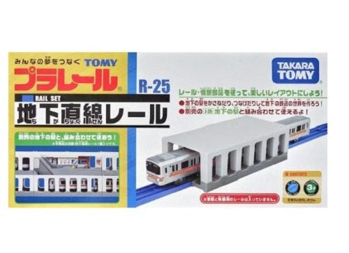 Load image into Gallery viewer, Takara Tomy Plarail Rail Train Accessory Parts R-25 Underground Straight Track
