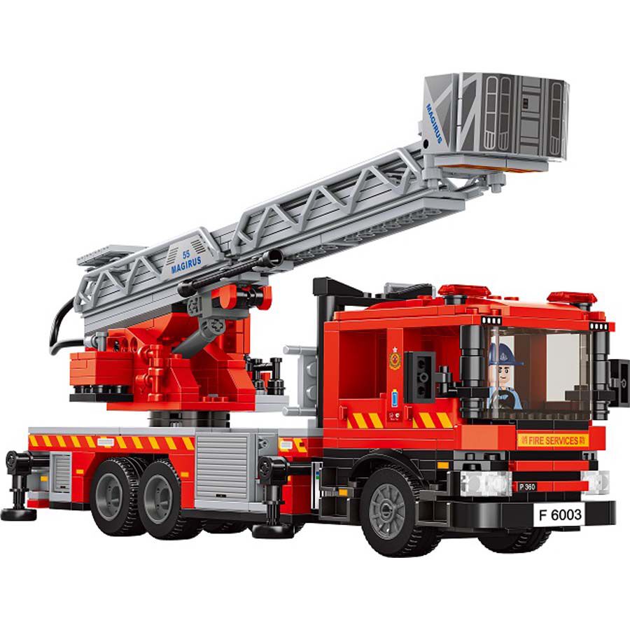 Royal Toys Building Blocks Story Bricks RT37 :Hong Kong Fire Engine 55M Turntable Ladder
