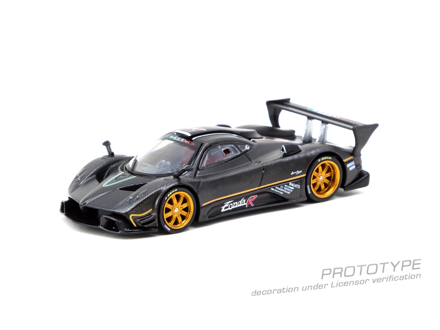 (Pre-order) Tarmac Works 1/64 Pagani Zonda R Matte Exposed Carbon Fiber Model