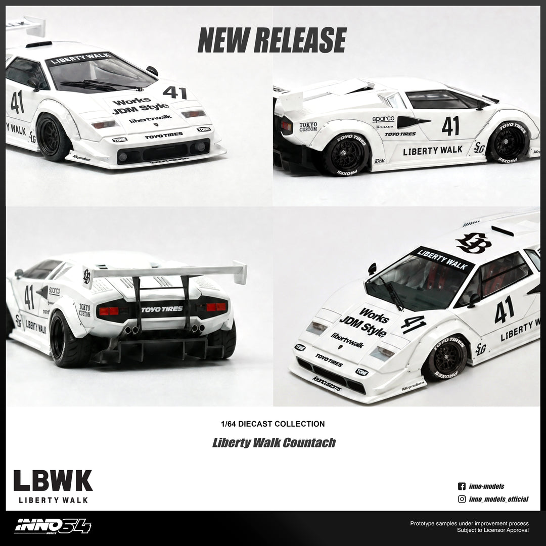 (Pre-order) INNO64 1/64 LIBERTY WALK COUNTACH Diecast Model Car