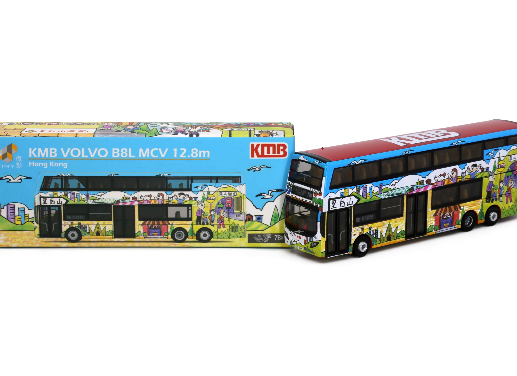Tiny City Die-cast Model Car - KMB VOLVO B8L MCV 12.8m (78B) Queen's Bus