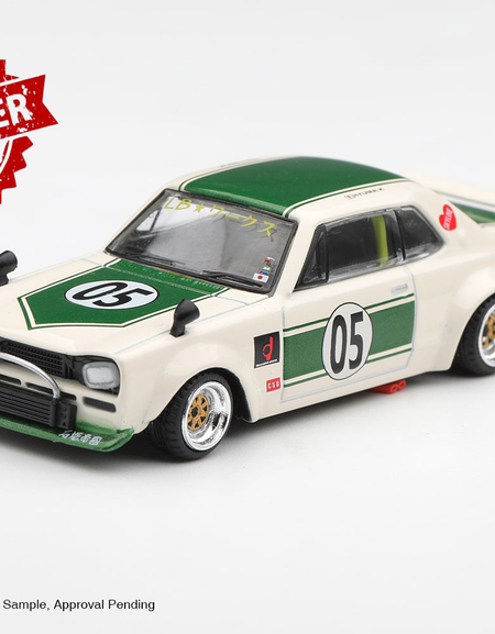 (Pre-order) Mini GT #1343 Nissan Skyline LB-WORKS "HAKOSUKA" White/Green RHD