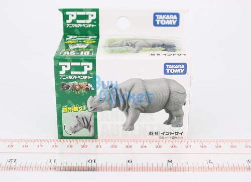 Load image into Gallery viewer, Takara Tomy ANIA Animal Action Figure AS-18 Indian Rhinoceros Unicornis Model
