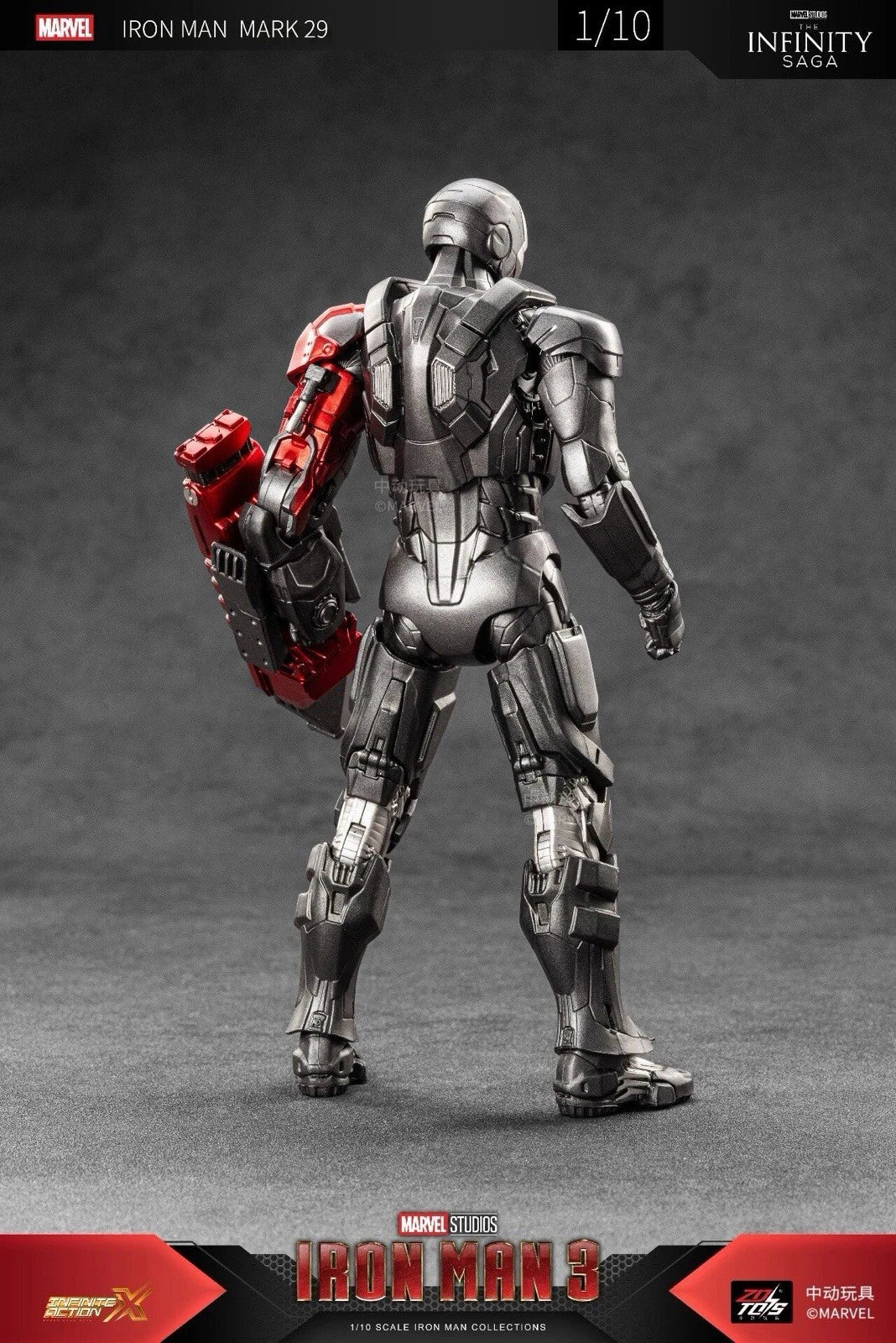 ZD Toys Marvel 1:10 6-inch Iron Man MK29 Action Figure Set