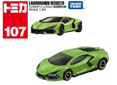 Load image into Gallery viewer, Takara Tomy Tomica Die-cast Car - 1/64 No.107 Lamborghini Revuelto (1st)
