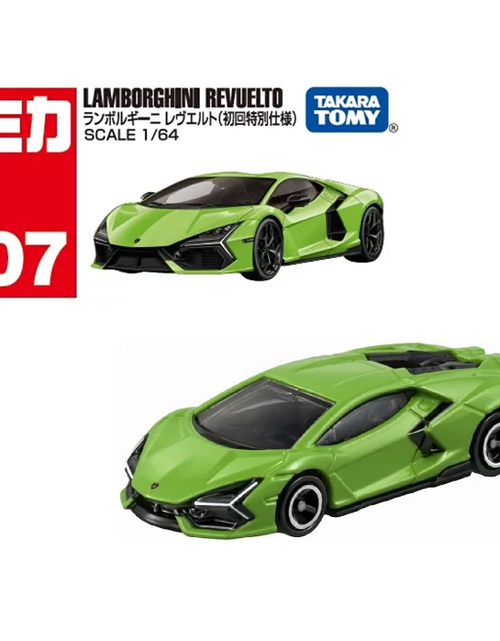 Load image into Gallery viewer, Takara Tomy Tomica Die-cast Car - 1/64 No.107 Lamborghini Revuelto (1st)
