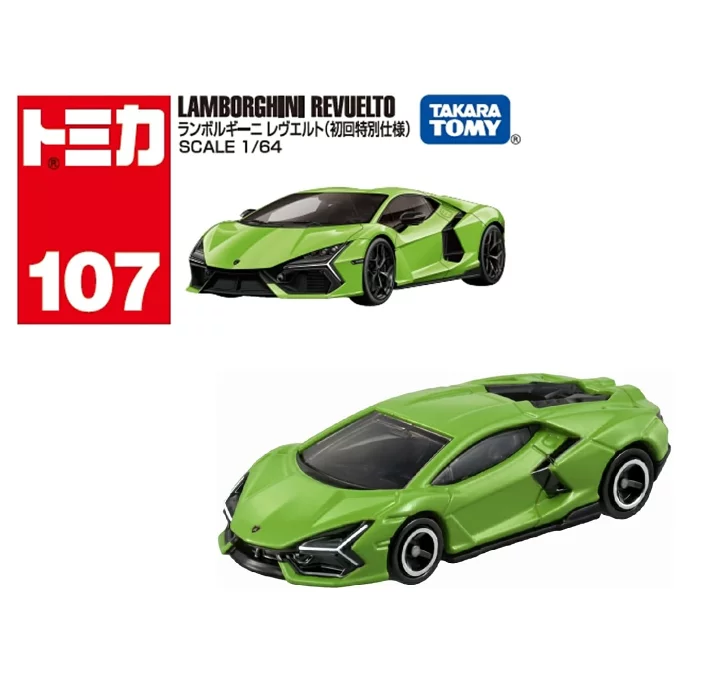 Takara Tomy Tomica Die-cast Car - 1/64 No.107 Lamborghini Revuelto (1st)