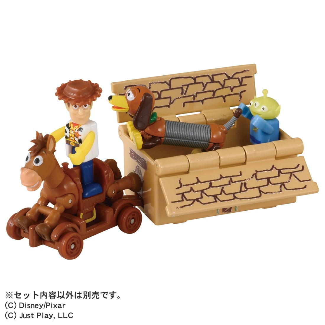 Takara Tomy Dream Tomica Toy Story 5 SP Ride On Slinky Dog & Cardboard Toy Box