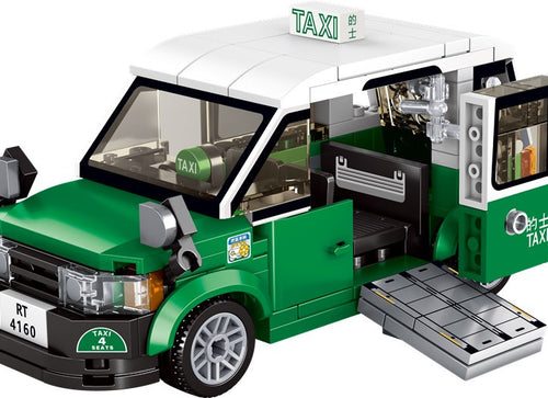 Load image into Gallery viewer, Royal Toys City Story RT68 HK New Territories Hybrid Taxi Red Cab Block 211pc
