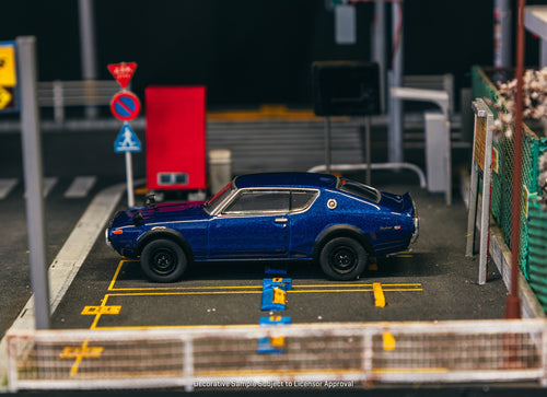 Load image into Gallery viewer, Tarmac Works 1:64 Nissan Skyline 2000GT-R KPGC110 Blue Metallic
