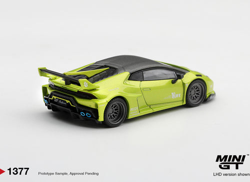 Load image into Gallery viewer, (Pre-order) Mini GT #1377 Lamborghini Huracán LB★WORKS Lime Metallic RHD
