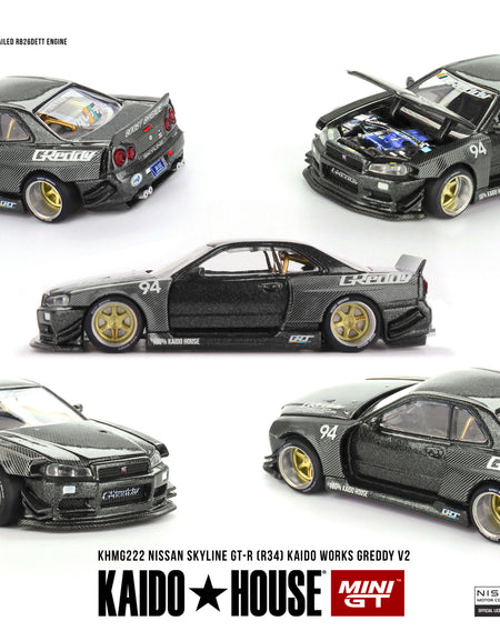 (Pre-order) Kaidohouse x MINI GT Nissan Skyline GT-R (R34) Kaido Works GReddy V2