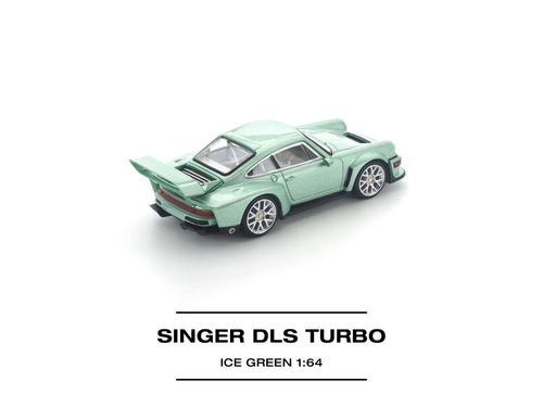 Load image into Gallery viewer, (Pre-order) POP RACE 1/64 SINGER DLS TURBO ICE GREEN Diecast Model Car #PR640495

