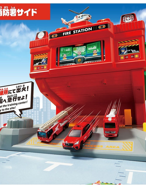 Load image into Gallery viewer, Takara Tomy Tomica Tomica World Sound Firefighting Training Center Playset
