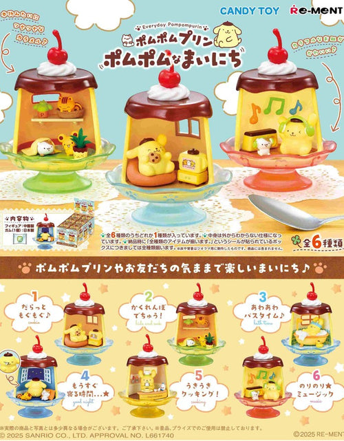 Load image into Gallery viewer, Re-ment POMPOMPURIN Daily Moments Complete box set of 6
