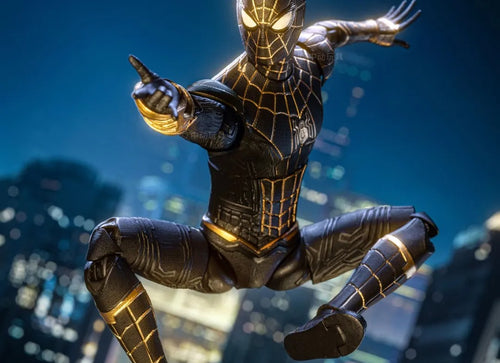 Load image into Gallery viewer, ZD Toys Marvel Avengers 1/10 Spiderman Black Gold Suit No Way Home Action Figure
