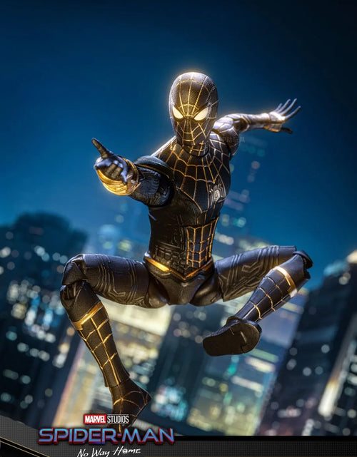 Load image into Gallery viewer, ZD Toys Marvel Avengers 1/10 Spiderman Black Gold Suit No Way Home Action Figure
