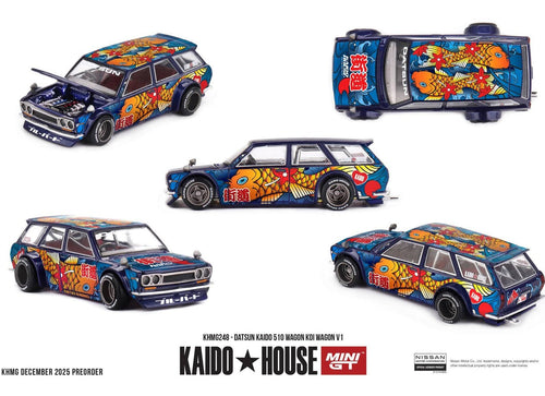 Load image into Gallery viewer, (Pre-order) Kaido House X Mini GT Datsun KAIDO 510 Wagon  Koi Wagon V1 #KHMG248
