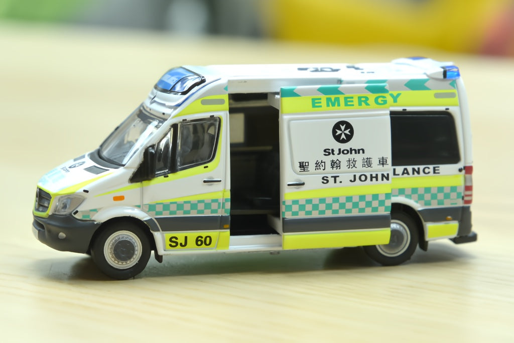 Tiny City 1/76 #166 Mercedes-Benz Sprinter St.John Ambulance (SJ60) Model Car