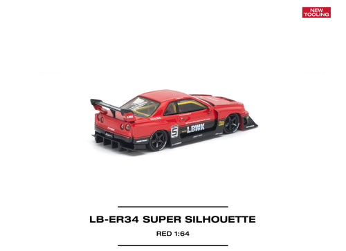 Load image into Gallery viewer, (Pre-order) POP RACE LB-ER34 Super Silhoutte Red Opening Front Model #PR640594
